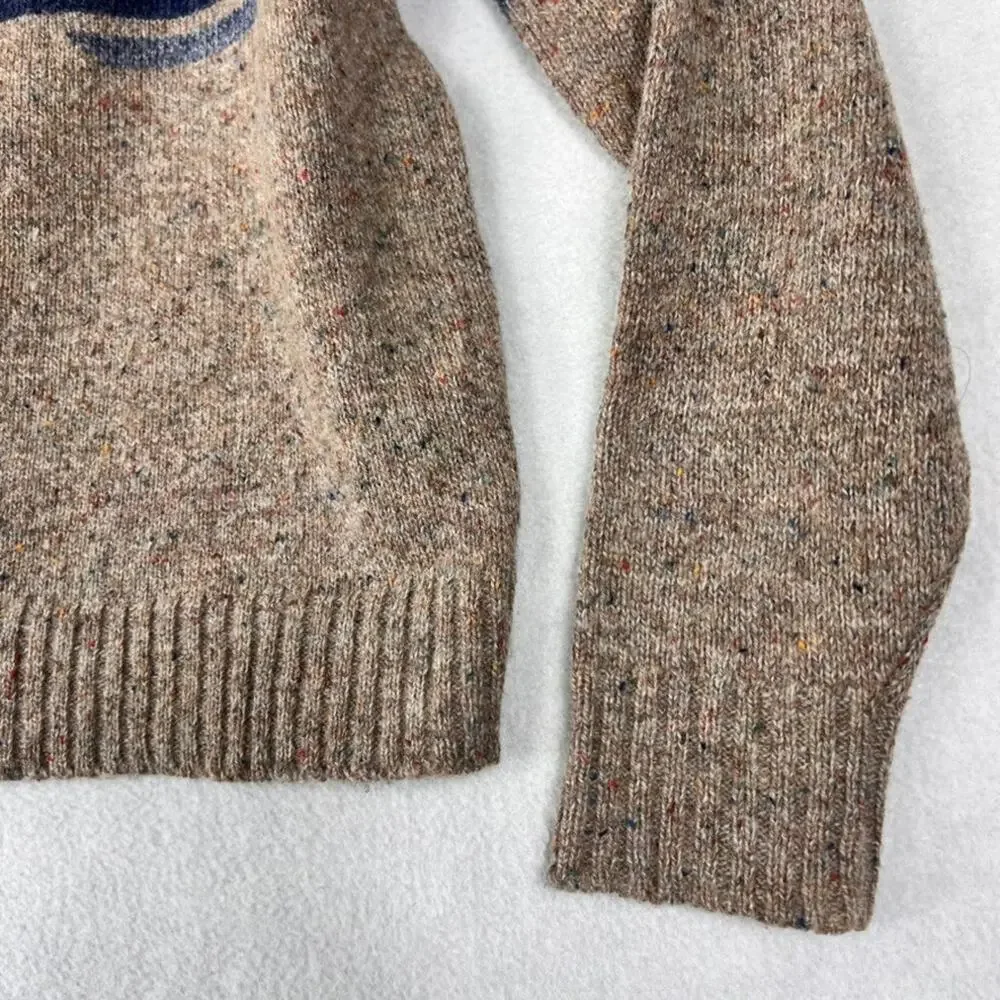 Vintage Robert Bruce Sweater Mens M Wool Red Blue Geometric Pattern Heavyweight - Picture 6 of 13